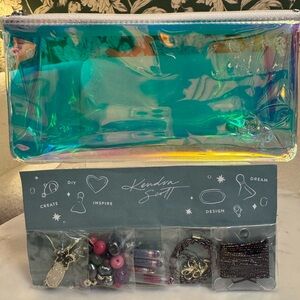 Kendra Scott Ellie DIY Bracelet Kit with Gold and Multi-Color Accents, Pouch NWT